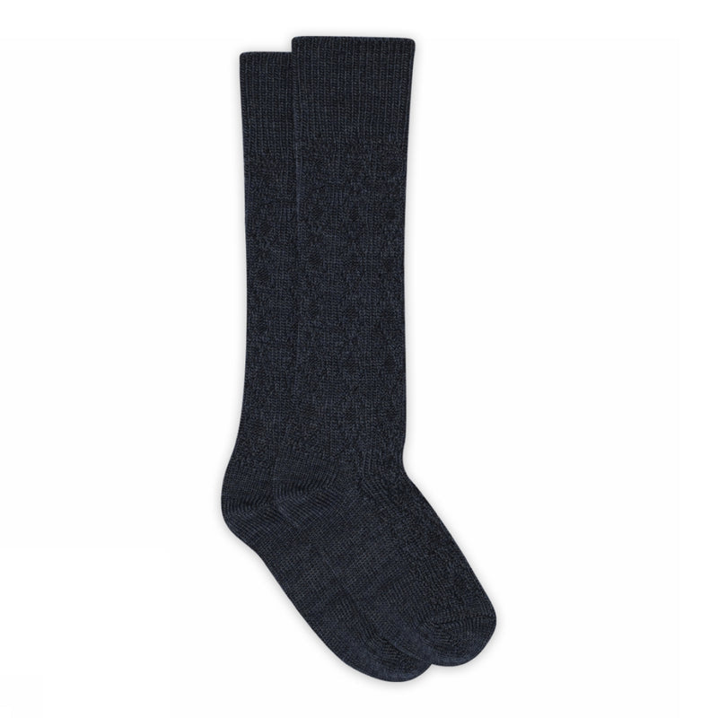 MP Denmark Remy Thick Merino Wool Knee Socks - Dark Denim Melange