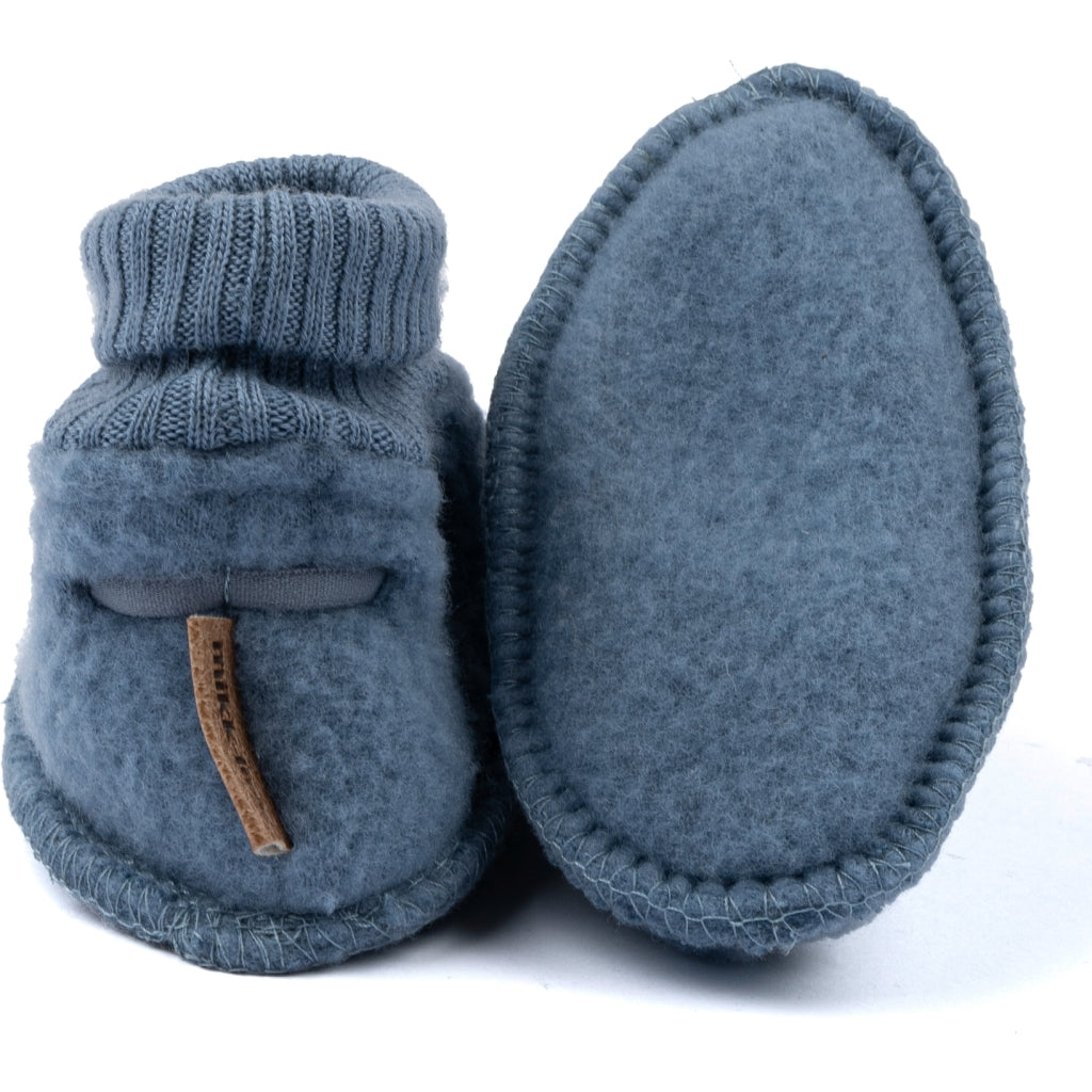 Wool Fleece Booties Flint Stone