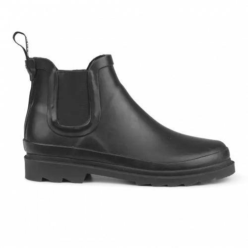 Women s Rubber Ankle Rain Boots Black