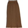 Poudre Organic Women's Cosmos Long Ribbed Skirt - Toffee