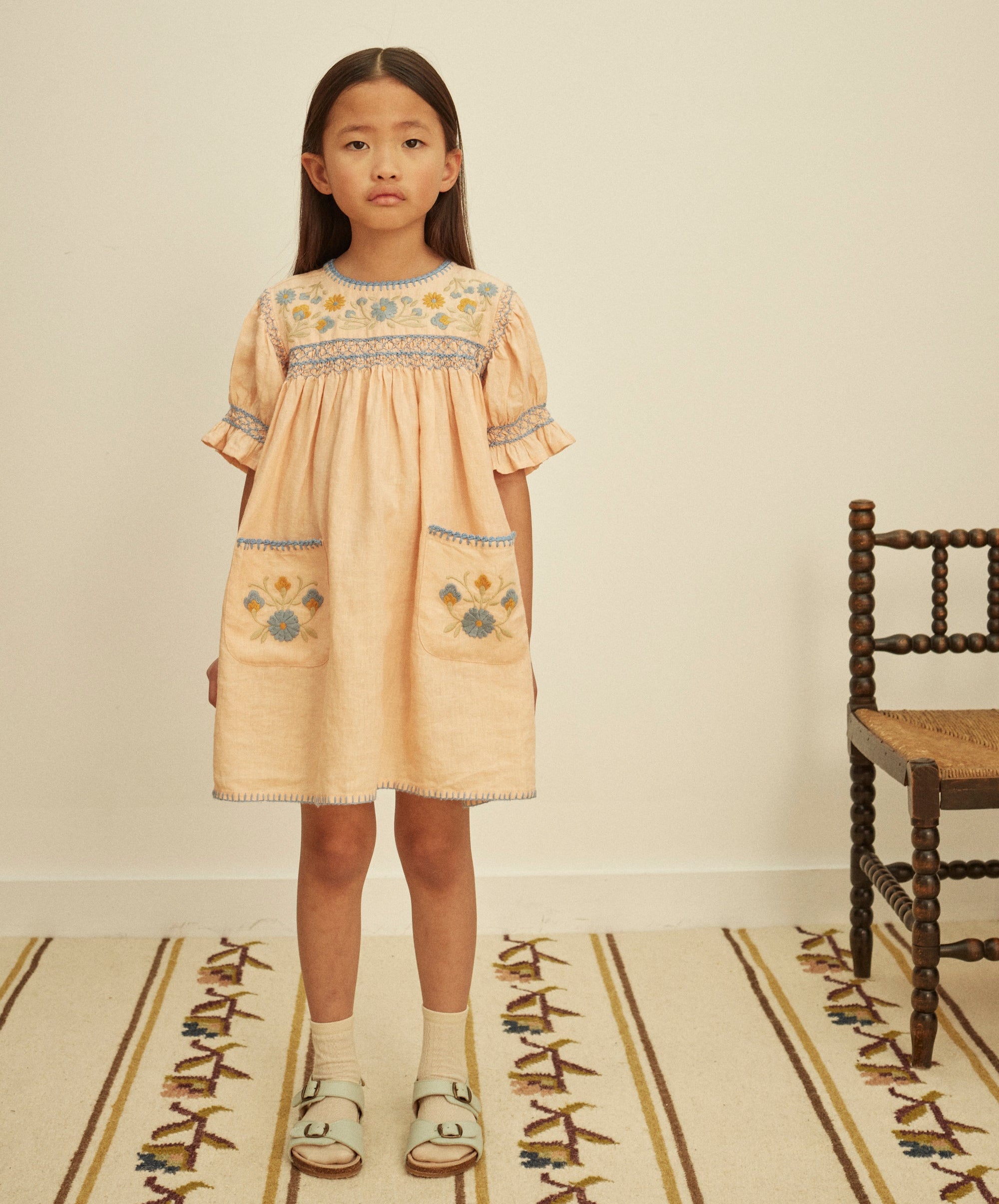 【新品】Apolina DORA DRESS - SATIN PINK 3-5Y Apolina Dora Dress - Satin Pink | SMALL-FOLK