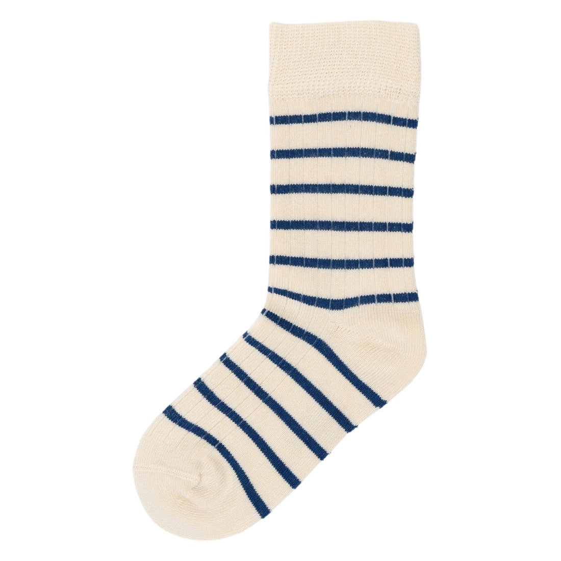Minipop DK Bamboo Stripe Socks - Deep Cobalt/Off White