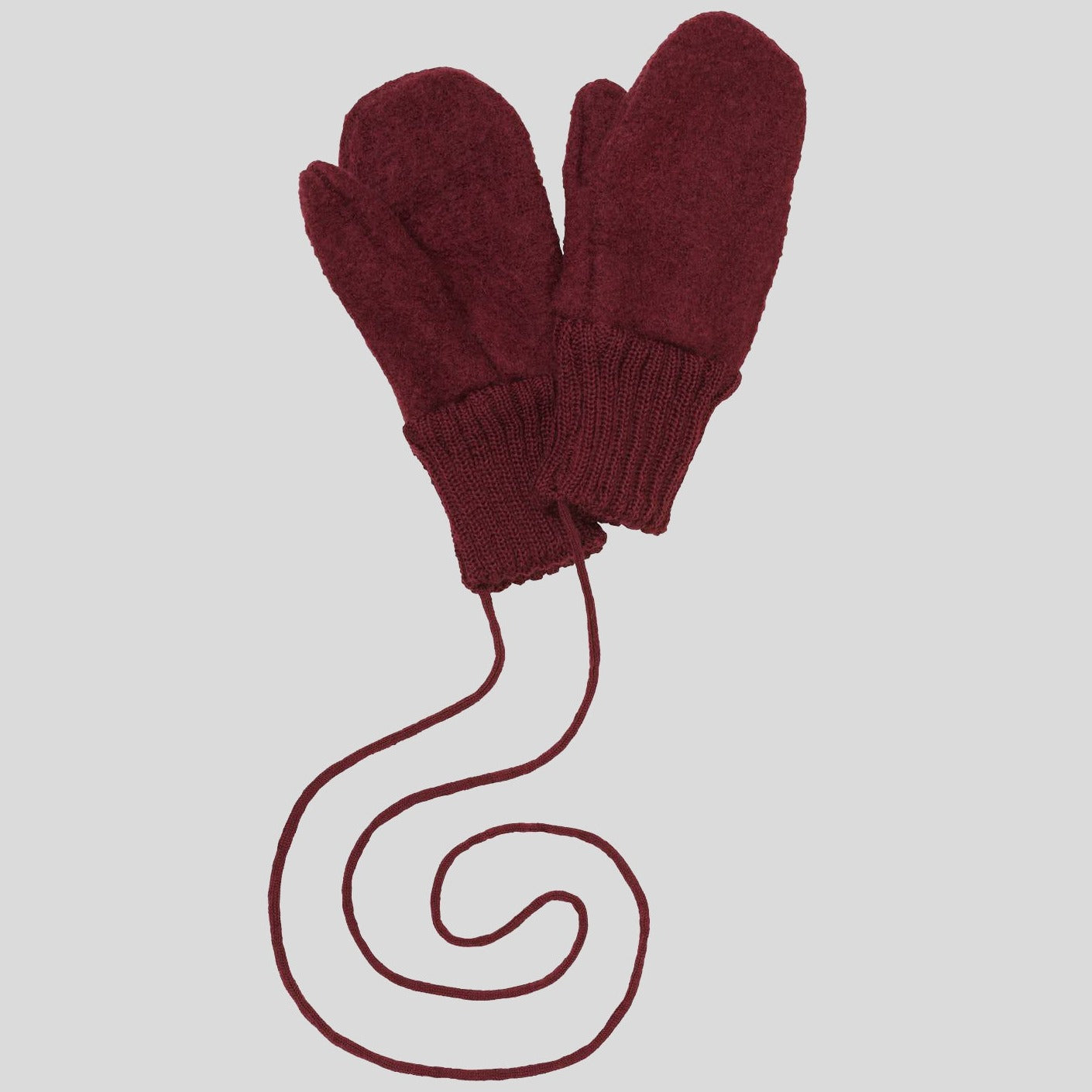 Disana Organic Boiled Merino Wool Mittens - Cassis