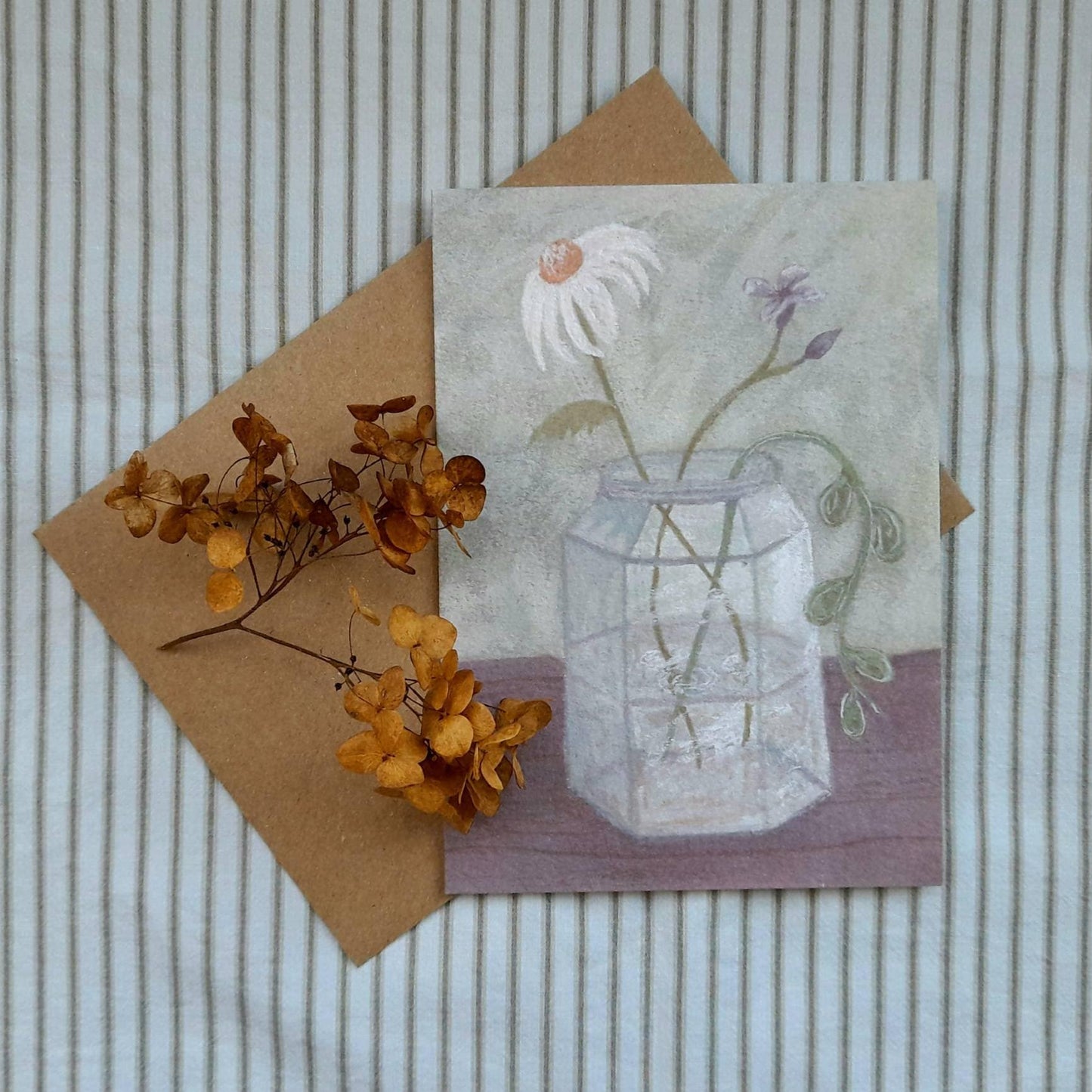 Lydia Mae Design Jar of Flowers Greetings Card