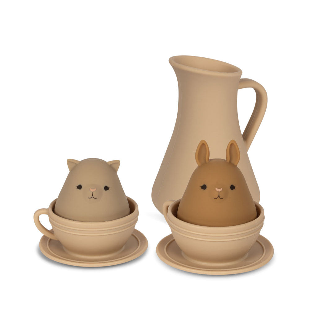 Konges Sløjd Silicone Bath Toys Cup Set - Warm Clay Mix