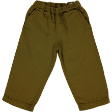  Poudre Organic Trousers Pomelos - Fir Green Cotton Gauze