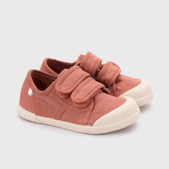 Igor Double Strap Barefoot Canvas Shoe - Terracotta