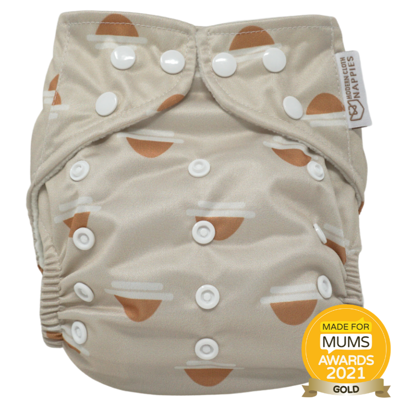 Pearl Pocket One Size All In One Reusable Nappy Golden Hour