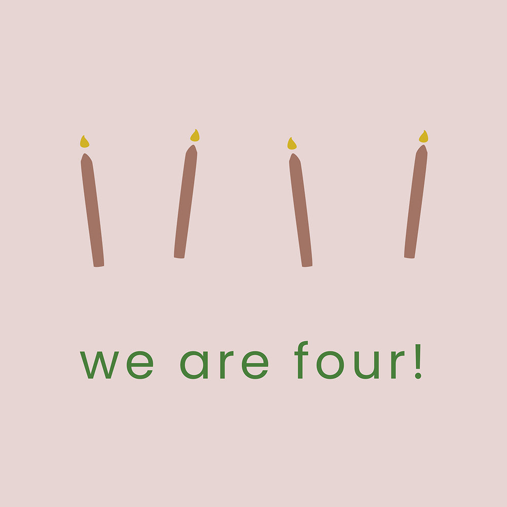 We Are Four! + 20% Off Discount Code