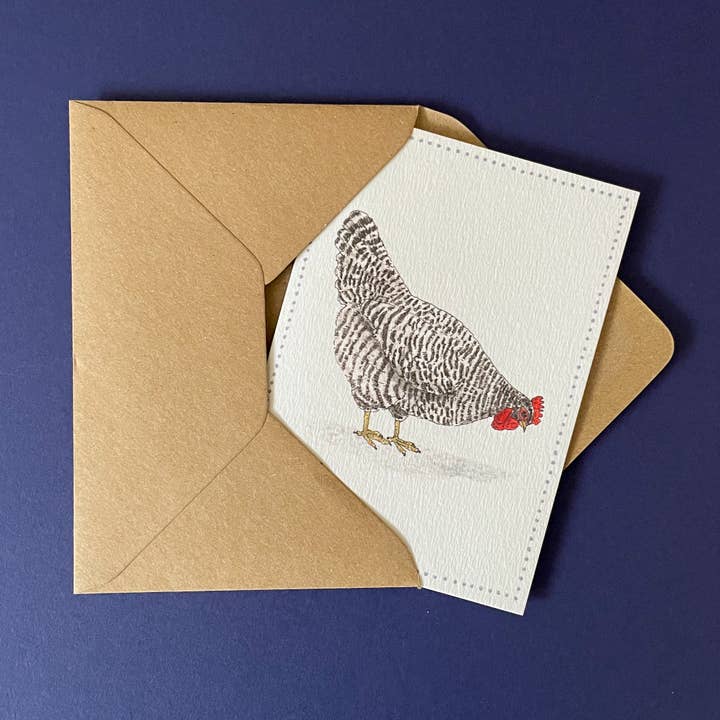 Brittany Davies Illustration Speckled Chicken Greeting Card