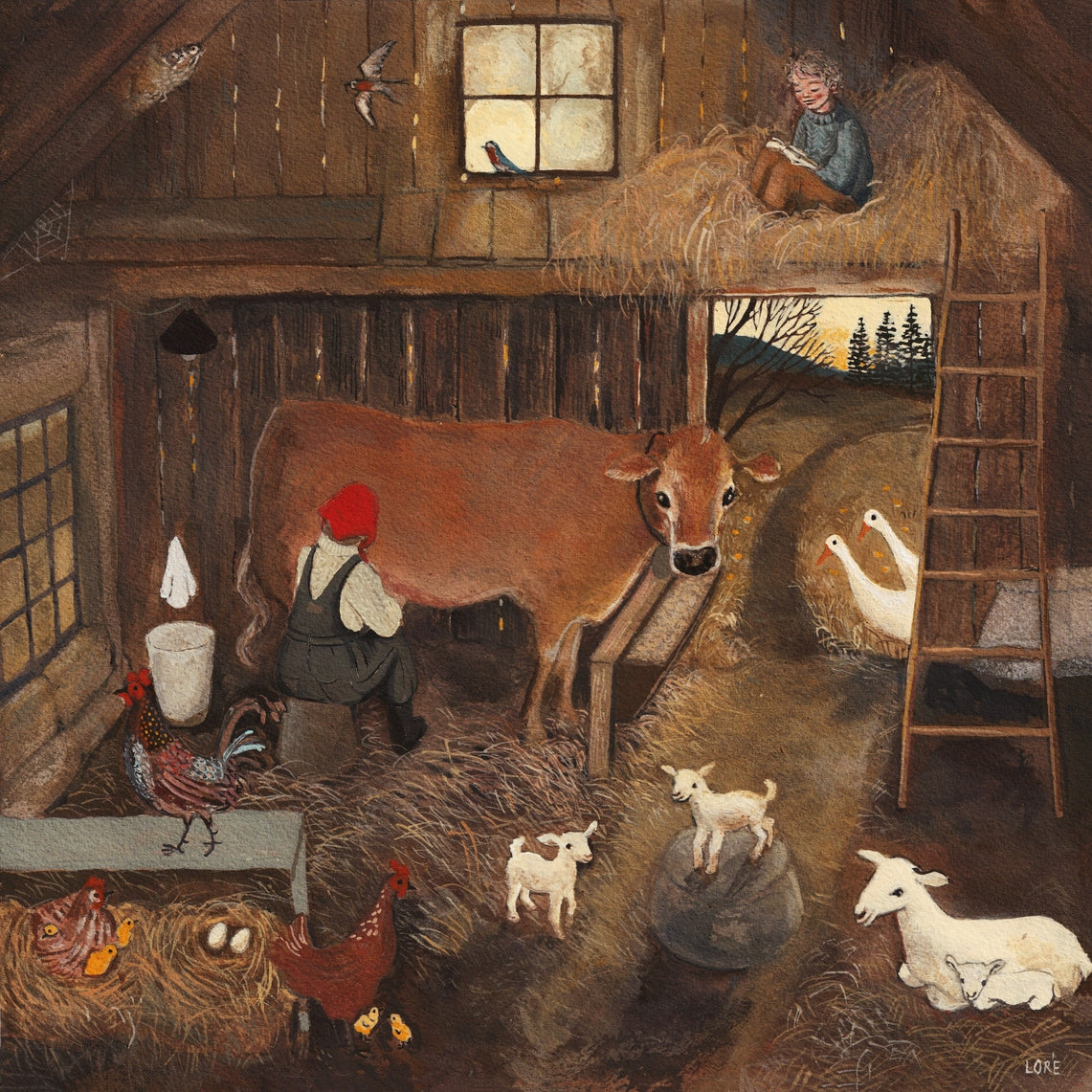 Loré Pemberton Merits of A Milk Cow Art Print