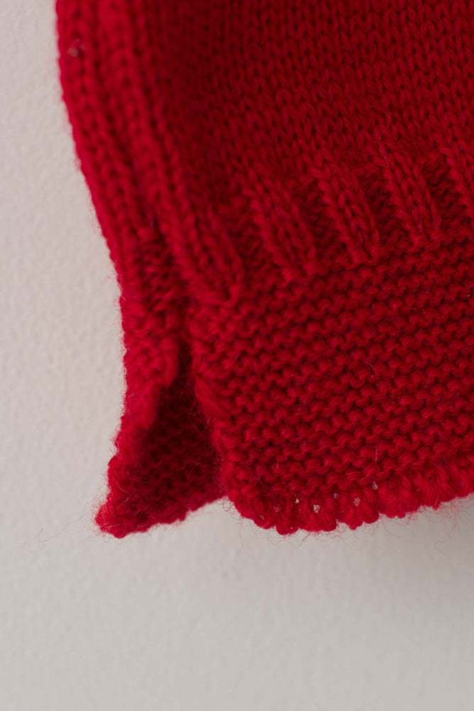 
                  
                    Le Tricoteur Adults Red Cropped Guernsey Jumper
                  
                