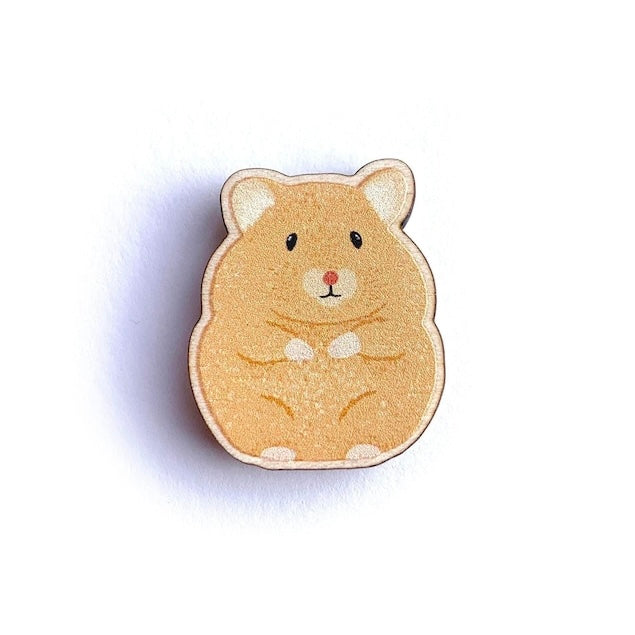 Tom Hardwick Brown Hamster, Responsibly Sourced Birch Wood Pin