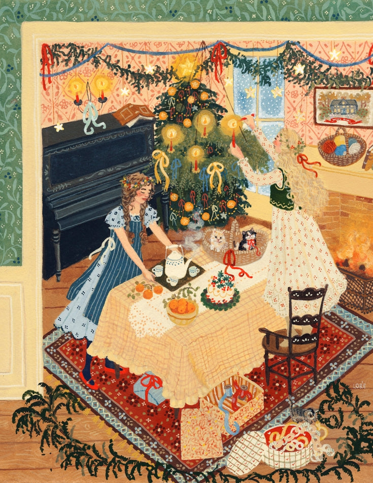 Loré Pemberton Christmas at Orchard House Greeting Card