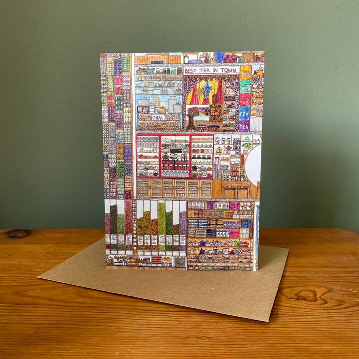 Brittany Davies Illustration Tea House Card
