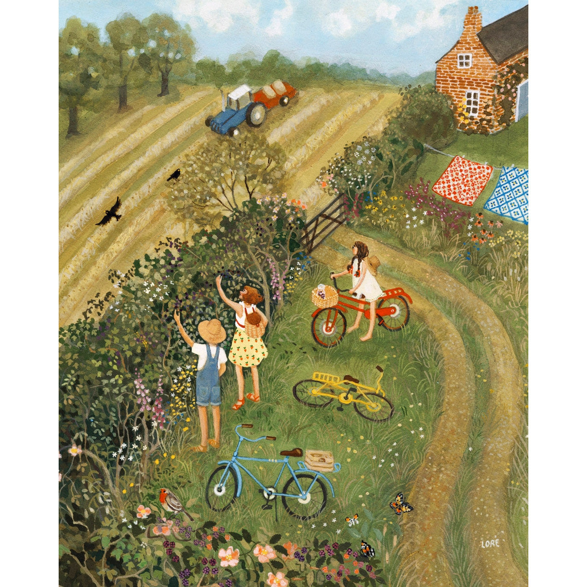 Loré Pemberton Along the Hedgerow Art Print