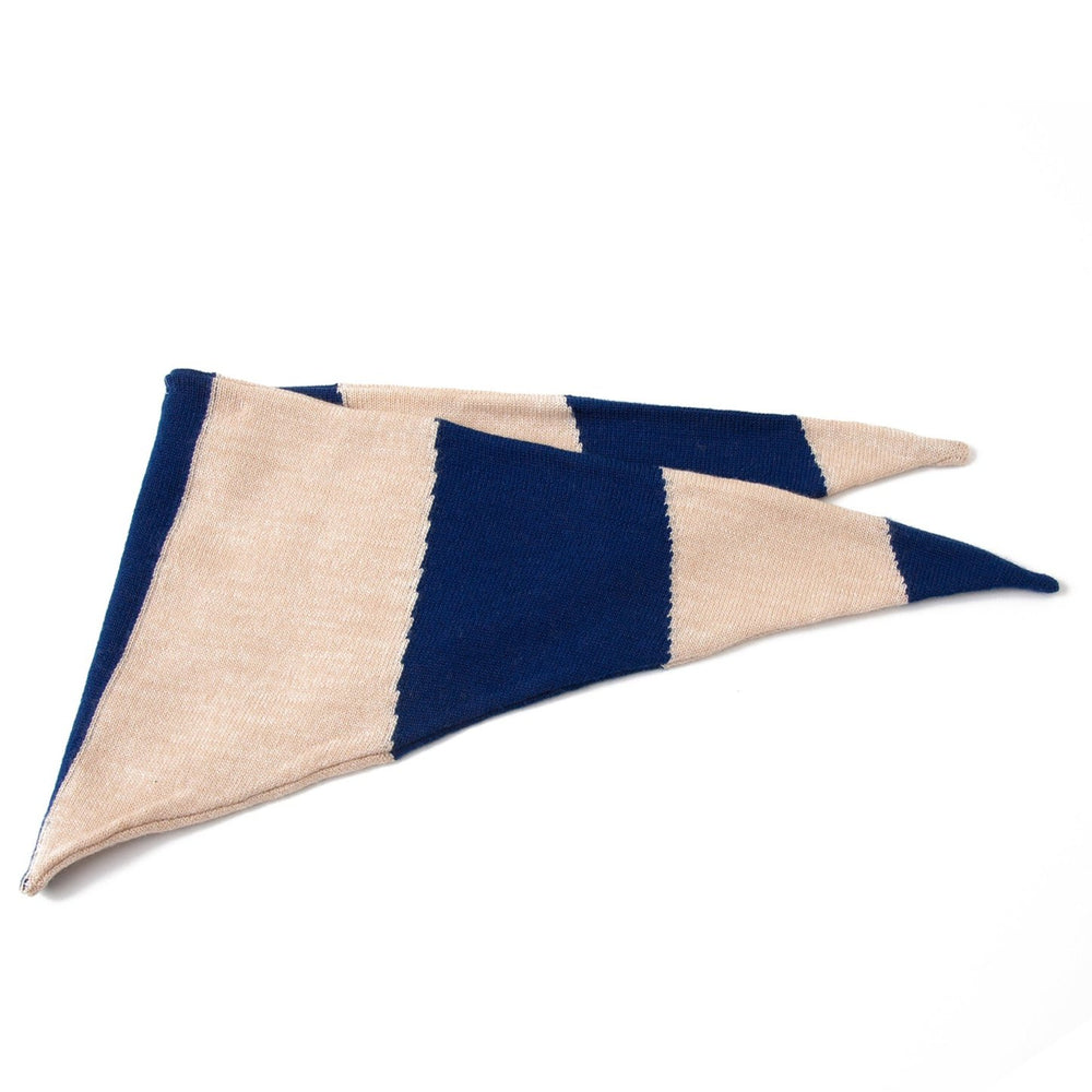 
                      
                        Knit Planet Triangular Scarf - Navy/Cream
                      
                    