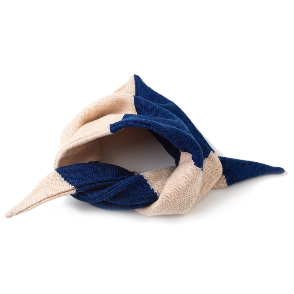 
                      
                        Knit Planet Triangular Scarf - Navy/Cream
                      
                    