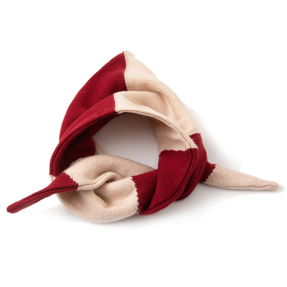 
                      
                        Knit Planet Triangular Scarf - Red/Cream
                      
                    