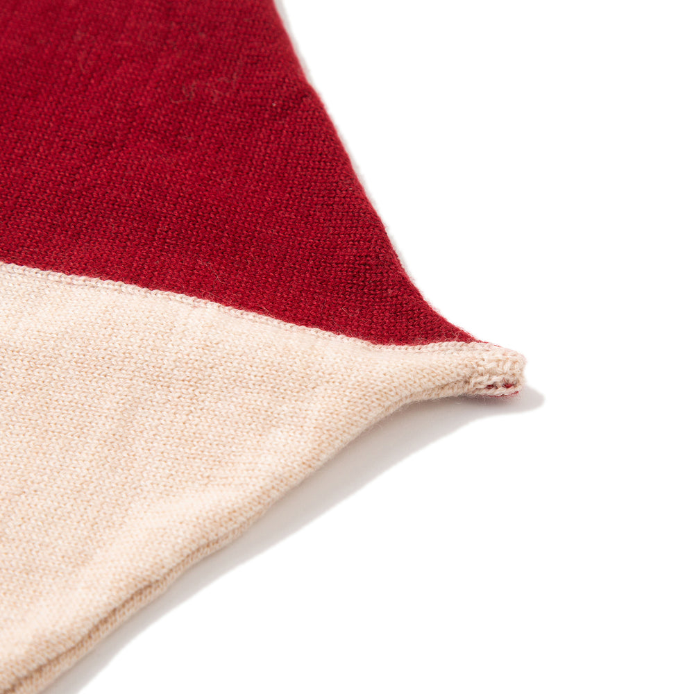 
                      
                        Knit Planet Triangular Scarf - Red/Cream
                      
                    