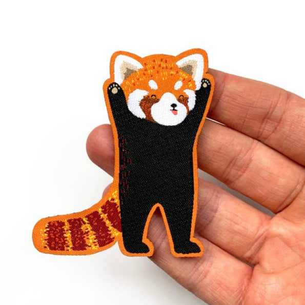 
                      
                        Tom Hardwick Standing Red Panda, Woven Iron-on Patch
                      
                    