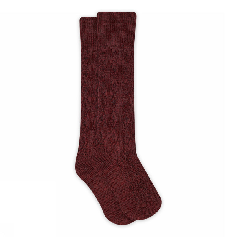 MP Denmark Remy Thick Merino Wool Knee Socks - Wine Red
