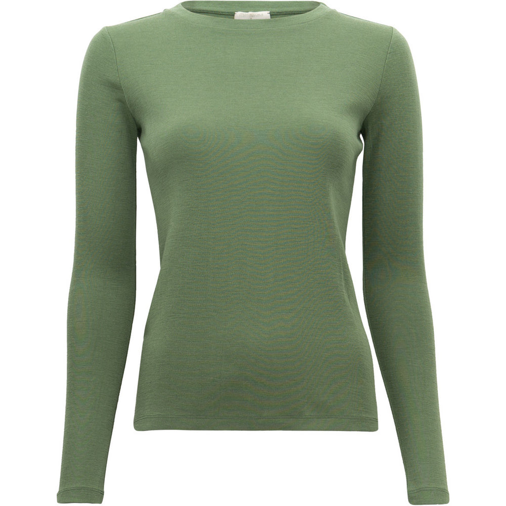 Minimalisma Women's 100% Merino Long Sleeve Top - Greenery