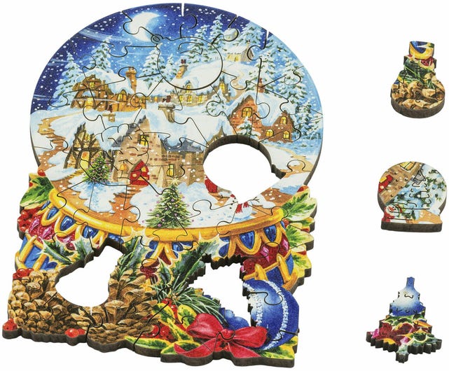 Wentworth Puzzles Winter Snow Globe Puzzle | 40 Pieces