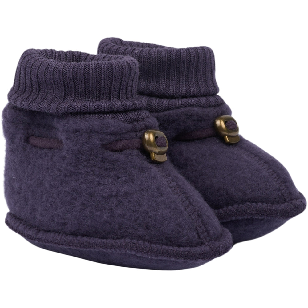 MIKK LINE Wool Fleece Booties - Nightshade