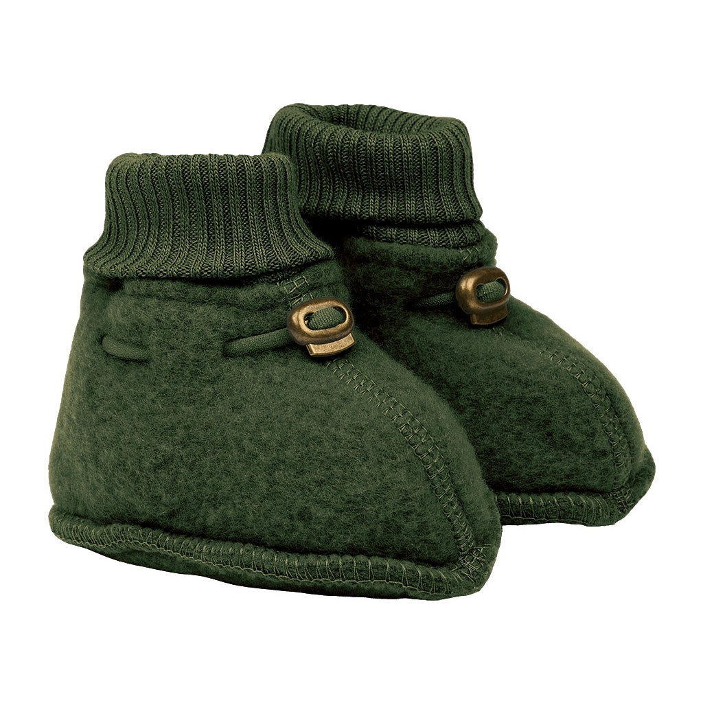 MIKK LINE Wool Fleece Booties - Kombu Green