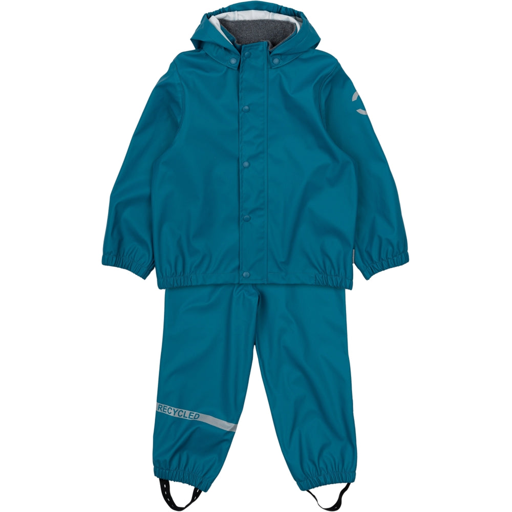 MIKK-LINE Denmark Recycled Plastic Waterproof Dungaree Rain Set - Celestial