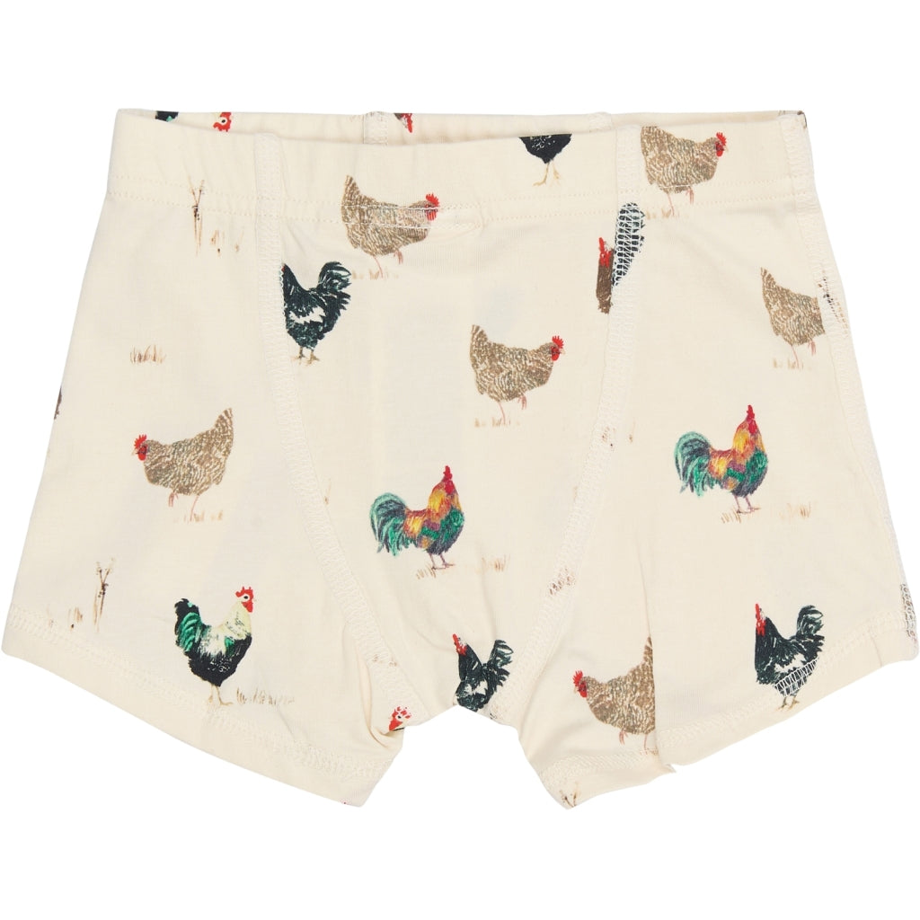 Petit Piao Boxers, 2 Pack - Eggnog Rooster