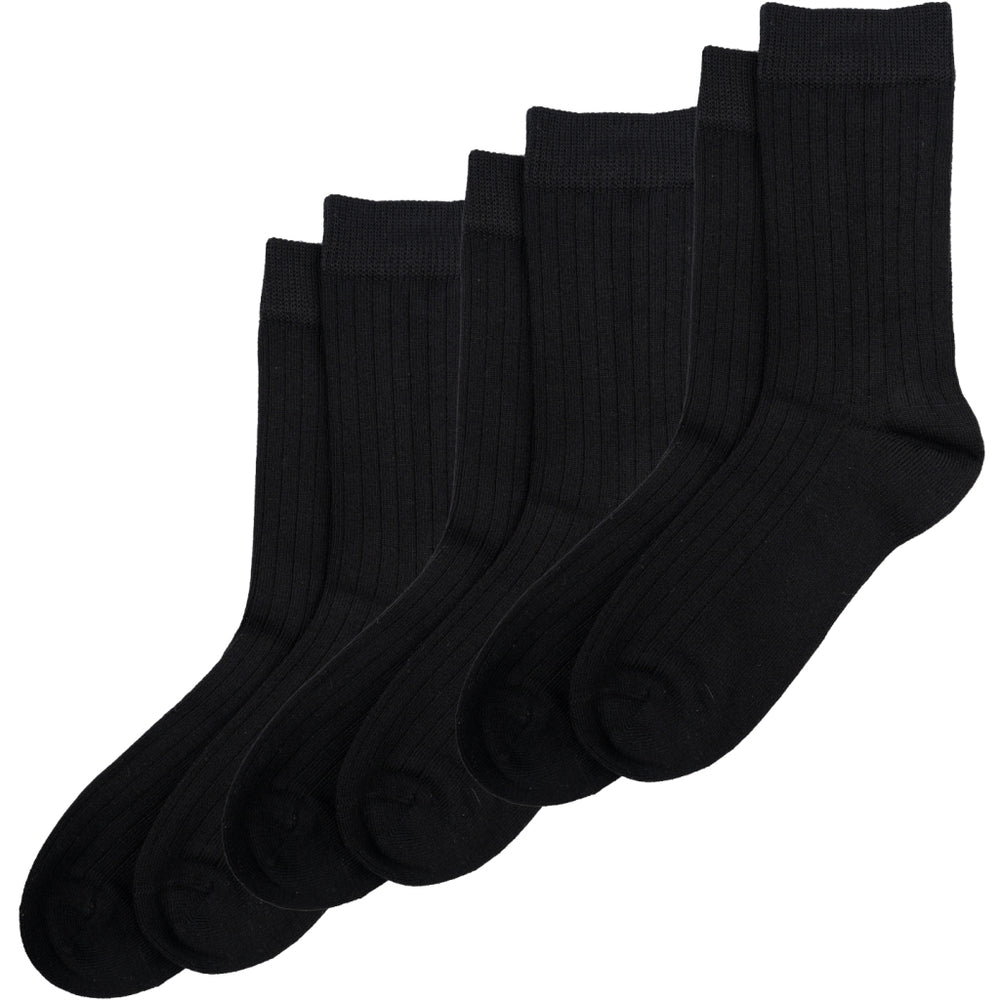 Minipop DK 3 Pack, Bamboo School Socks - Black