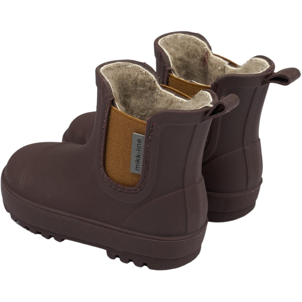 
                  
                    MIKK-LINE Short Winter Lined Wellington Boots - Raisin
                  
                