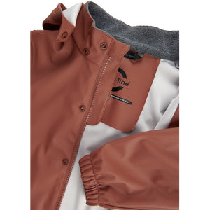 MIKK-LINE Denmark Recycled Plastic Waterproof Dungaree Rain Set - Russet
