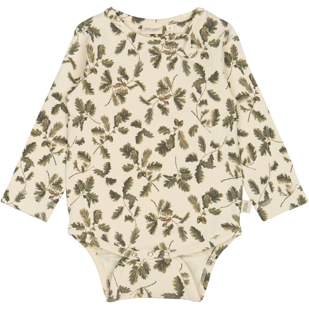 Petit Piao Long Sleeve Bodysuit - Oak