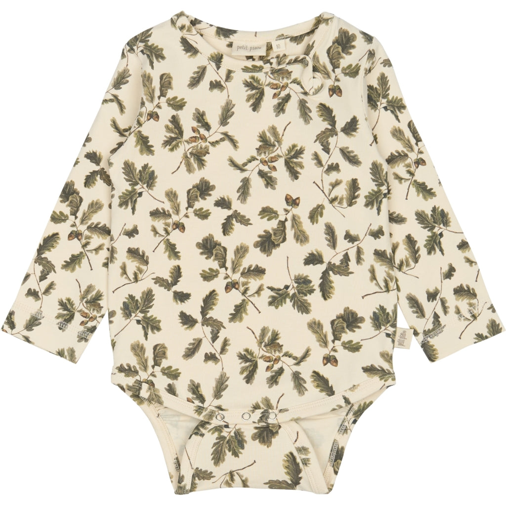Petit Piao Long Sleeve Bodysuit - Oak