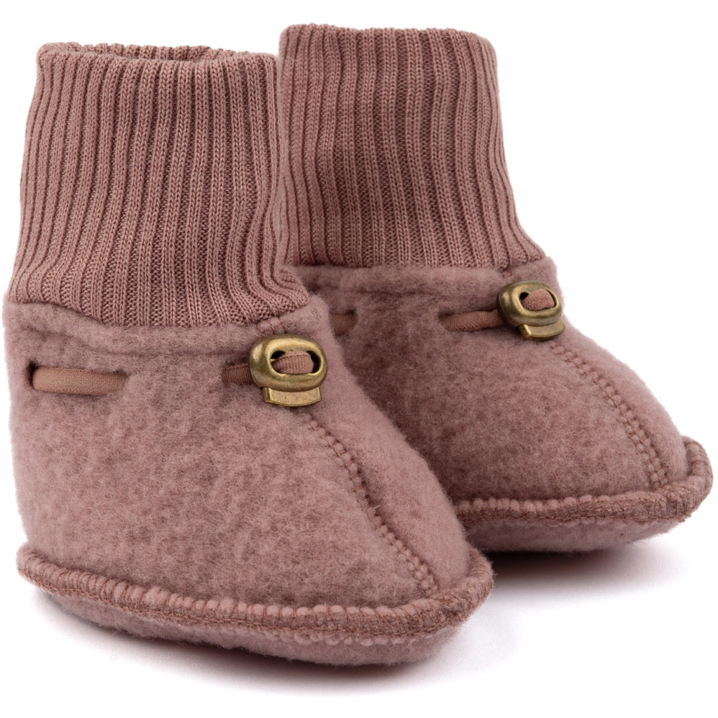 MIKK LINE Wool Fleece Booties - Burlwood