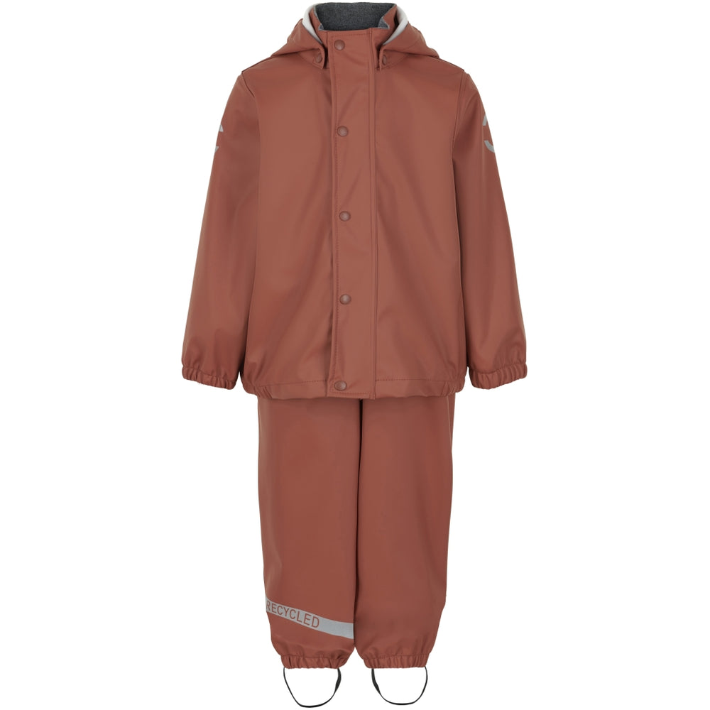 
                      
                        MIKK-LINE Denmark Recycled Plastic Waterproof Dungaree Rain Set - Russet
                      
                    