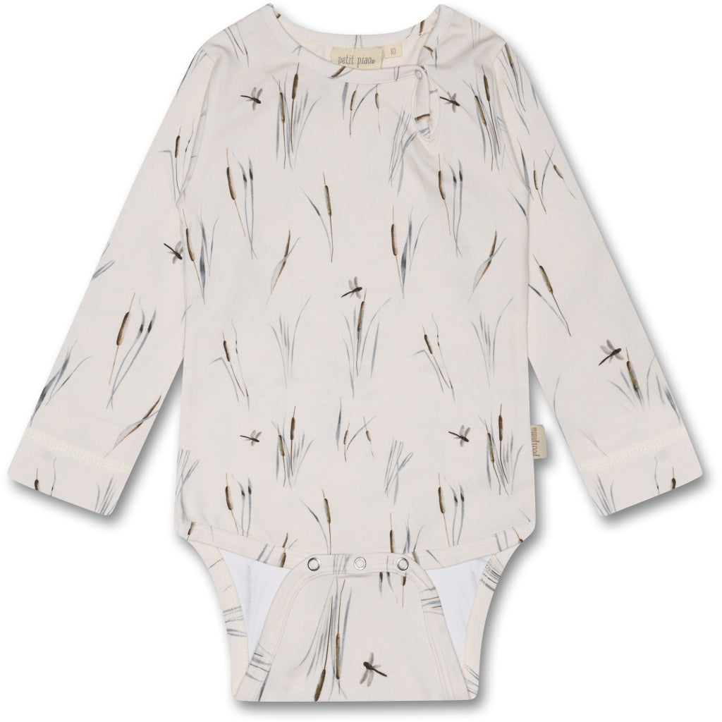 Petit Piao Long Sleeve Bodysuit - Cattail