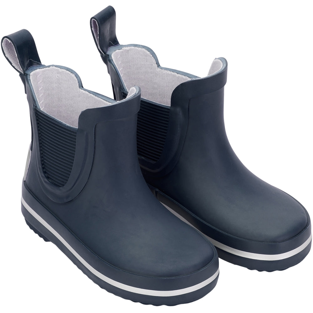 MIKK-LINE Short Rubber Wellington Boots - Blue Nights