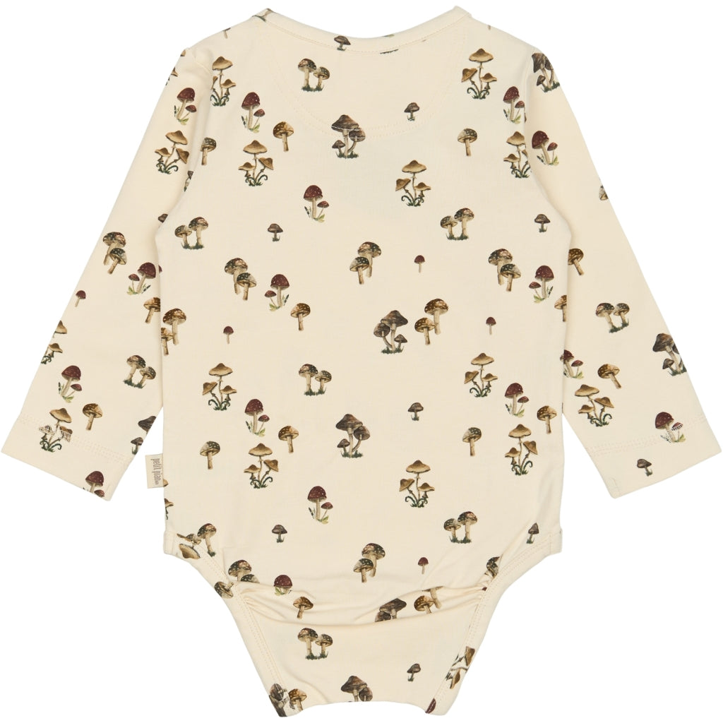 Petit Piao Long Sleeve Bodysuit - Fungi