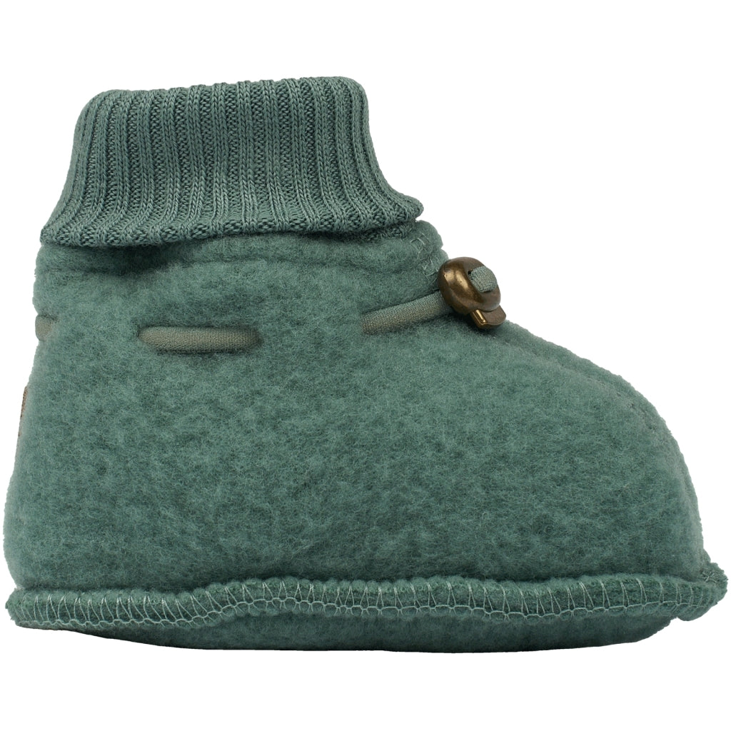 MIKK LINE Wool Fleece Booties - Balsam Green
