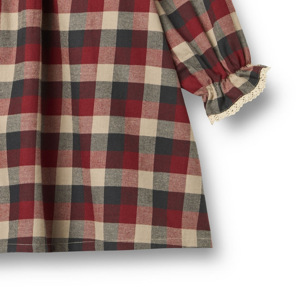 
                  
                    Wheat Clothing Dress Bella Lace - Red Blue Check
                  
                