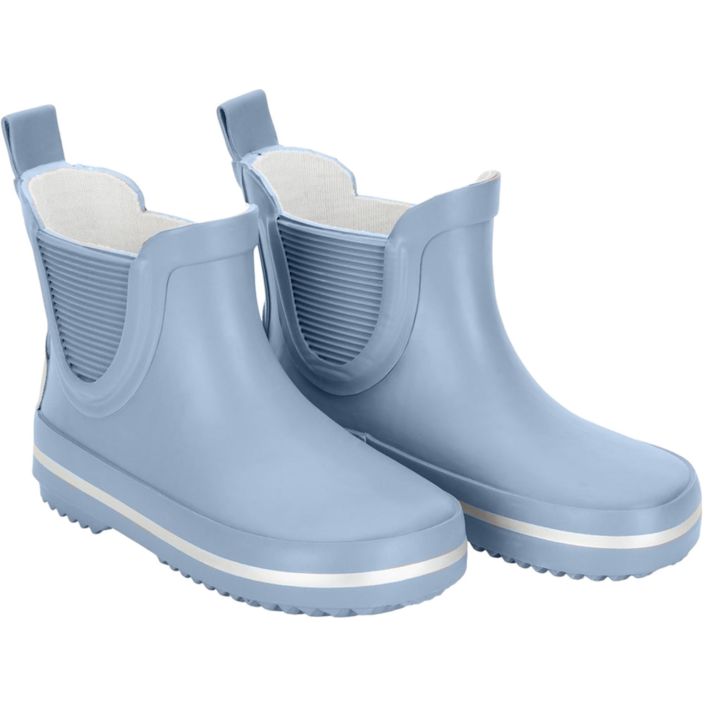 MIKK-LINE Short Rubber Wellington Boots - Faded Denim