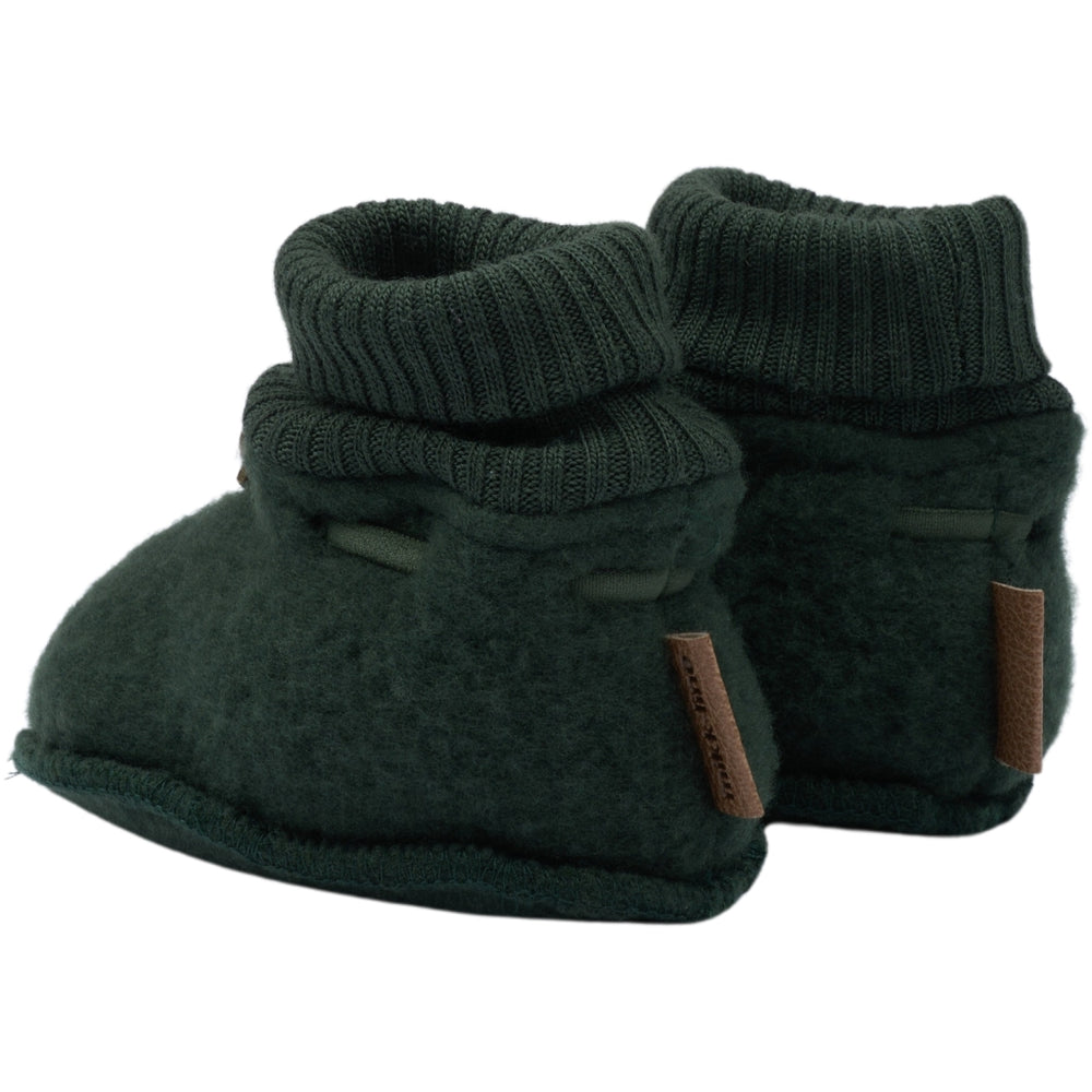 MIKK LINE Wool Fleece Booties - Duffel Bag Green