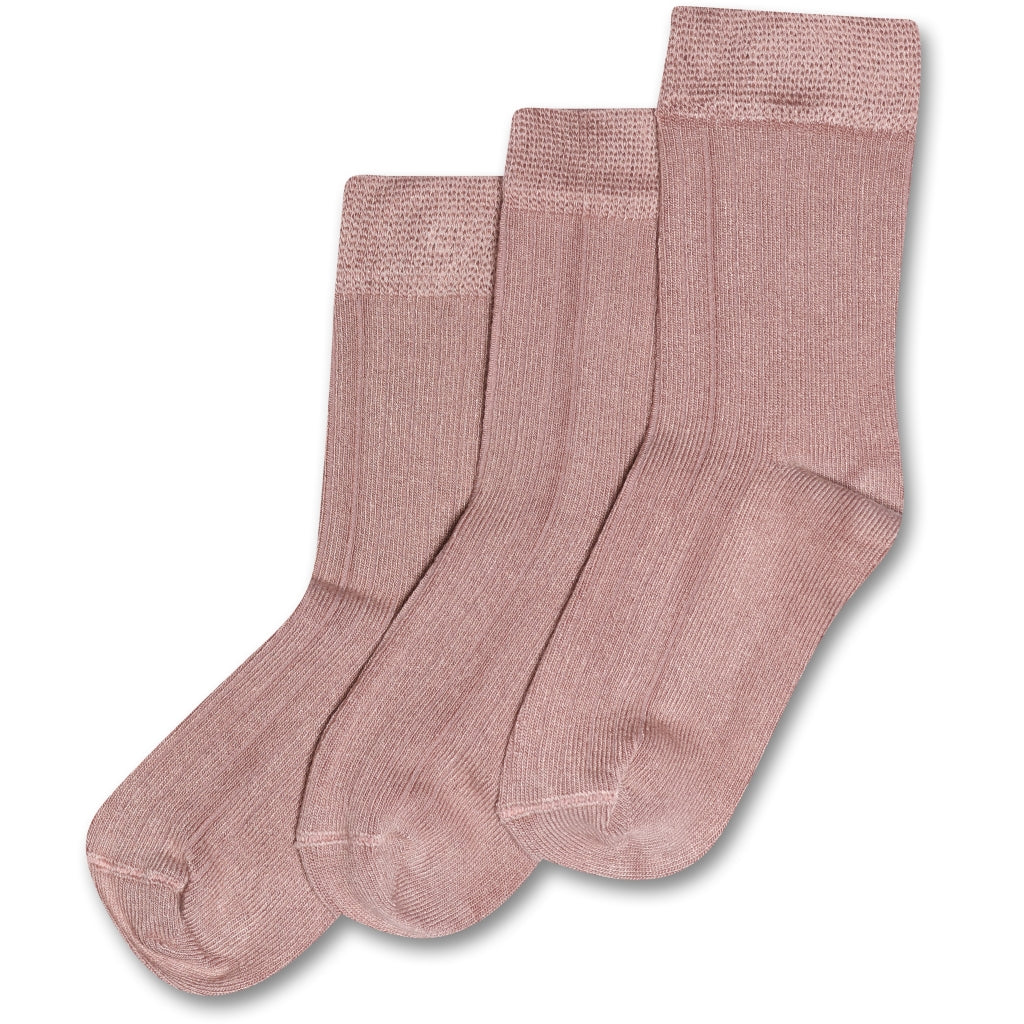 Minipop DK 3 Pack, Bamboo Socks - Rose