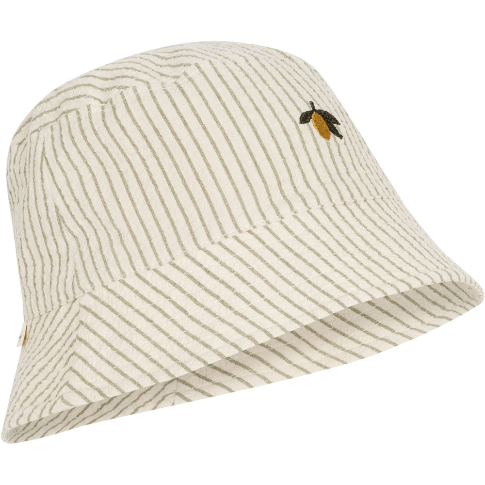 Konges Sløjd Elliot Bucket Hat - Tea Stripe Lemon