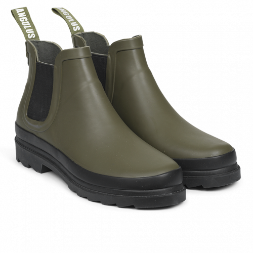 Angulus DK Women s Rubber Ankle Rain Boots Olive SMALL FOLK