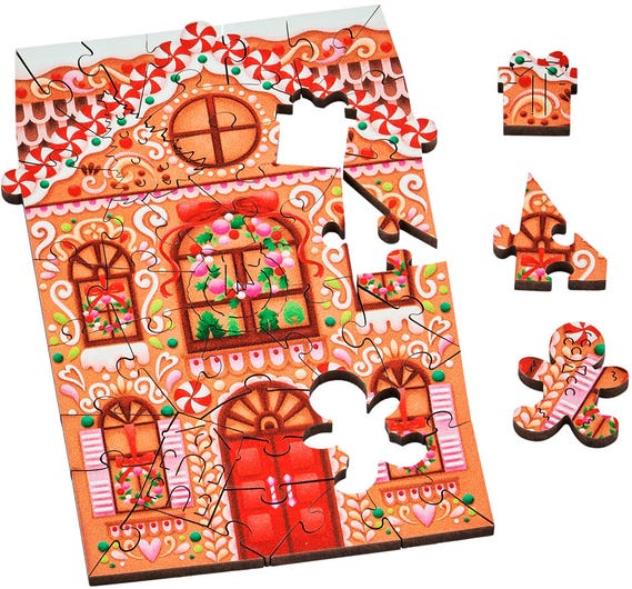 Wentworth Puzzles Gingerbread House Puzzle | 40 Pieces